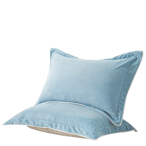 A pair of solid color pillowcases milk coral velvet pillowcases single childrens whole head household pillowcases double pillowcases