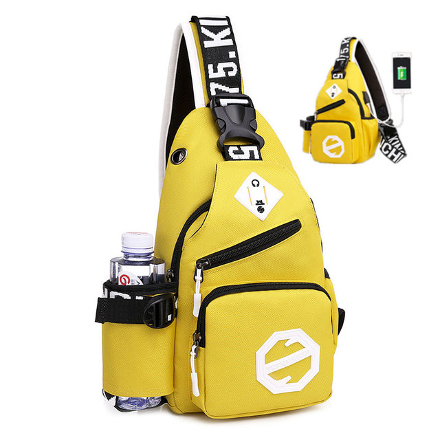 Chest bag men's crossbody bag trendy brand multi-functional couple backpack youth student trend Korean style casual women's shoulder bag