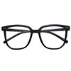 Black-Framed Glasses Can Be Fitted with Prescription Lenses, Photochromic Lenses, or as Plain Glasses for Women and Men, Trendy Large Frames, Non-Prescription, Blue Light Blocking, and Radiation Protection