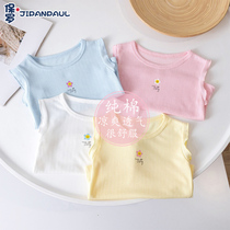 Girls bottoming shirt summer 2024 new fashionable childrens vest T-shirt sleeveless versatile T-shirt for inside and outside wear