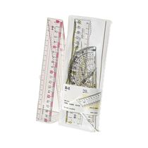 Soft ruler triangle set transparent four-piece set ruler anti-myopia ruler drawing student protractor set internet celebrity