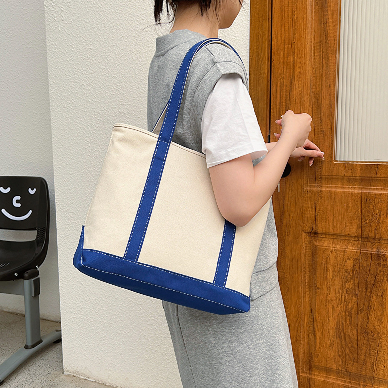 Модная брендовая вместительная и большая сумка на одно плечо, шоппер, городской стиль jifanpaul/纪梵拉夫·劳伦马球 