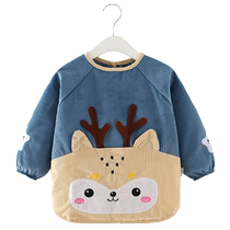 Autumn and winter outer wear for baby boys fashionable childrens eating bibs waterproof and anti-dirty baby eating bibs reverse wearing aprons