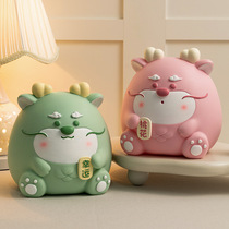 2024 National Trend Creative Lucky Dragon Year Childrens Coin Jar Resistant to Falling Large Capacity Piggy Bank New Year Gift Decoration