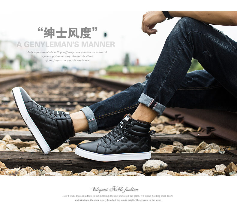 Giày cao cổ Martin giày nam đế cao giầy nam lv chính hãng