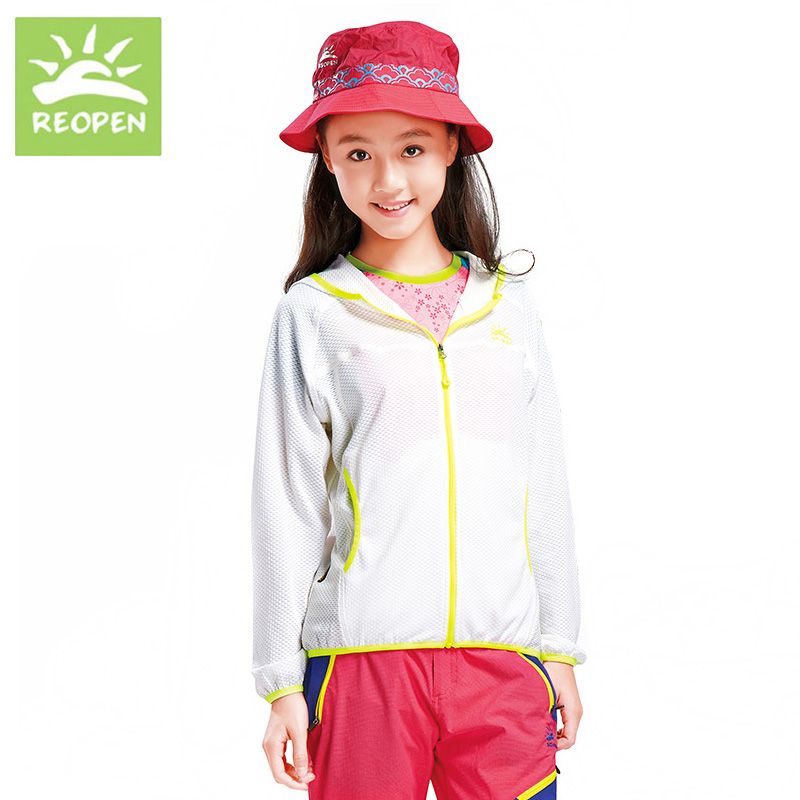 Clearing Sun Shi Spring and Autumn Outdoor Girls Fast Dry Cloth Cap Wears Casual Sleeve Sleeve Sleeve Sleeping Children Fast Dry Clothes