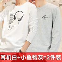 Гарнитура белый+маленький рыбный крючок серого