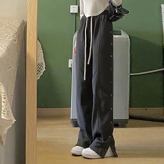 Gray American-Style Workwear Loose Wide-Leg Pants for Women 2026 New Autumn and Winter Design Drapey Casual Sports Long Pants