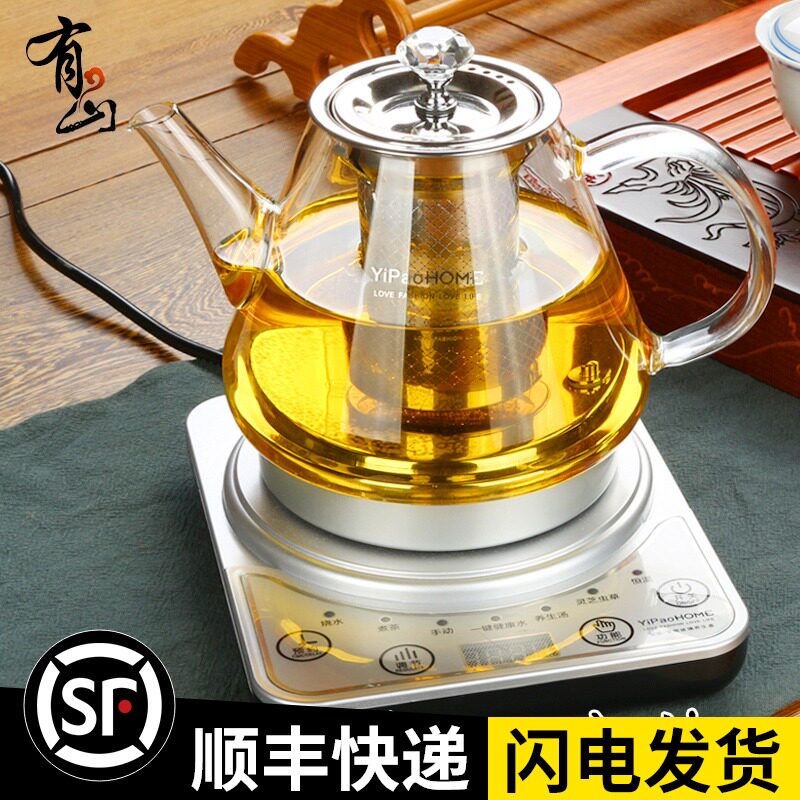 Glass teapot flower teapot thickened black tea breeder automatic multifunctional health pot electric kettle electric stove kettle