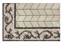 天然大理石材手工马赛克拼图 花园玄关泳池波导踢脚腰线楼梯装饰