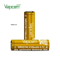 Vapcell 20700 3500 3200MAH 30A Высокий электрический инструмент 3,7 В мощность лития лития батарея