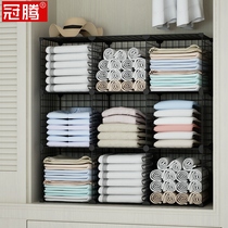 Wardrobe finishing artifact storage bag layered partition partition shelf bedroom home finishing shelf wardrobe artifact