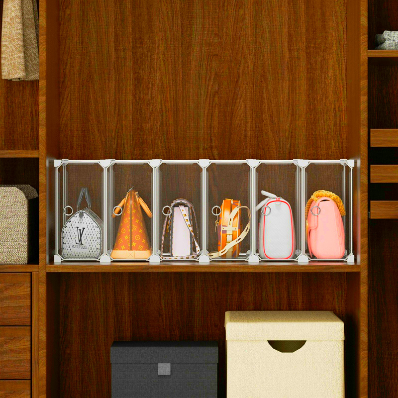 Shelf Wardrobe Closeout Bag Collection Bag Dust-Proof Fashion Stratified Shelf Woman Foreskin Bag Transparent containing Divine Instrumental-Taobao