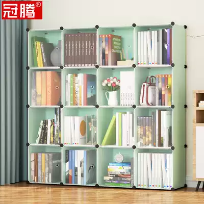 Simple modern bookcase bookcase with door free combination locker sub-shelf living room dustproof transparent door bookcase