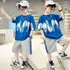 Boys summer suit 2024 new children's clothes short-sleeved boys sports big children summer Korean version handsome and trendy