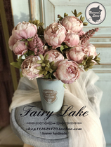 American pastoral style model room wedding photography photo props Raspberry cream peony retro simulation flower