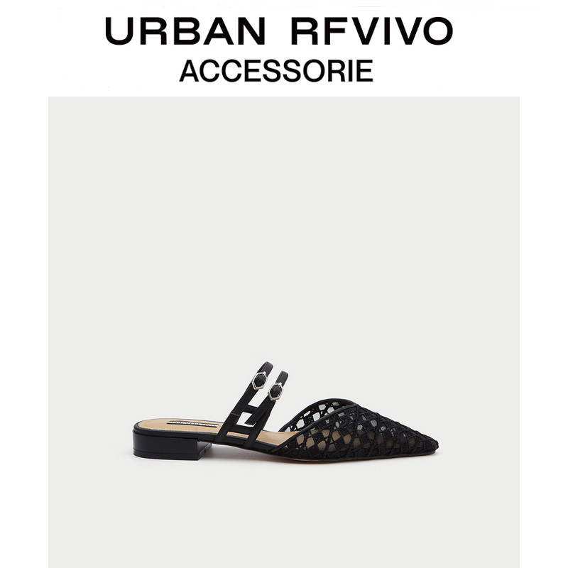 URBAN RFVIVO2022 autumn and winter new ladies accessories elegant temperament Baotou slippers AY10BS4N2000