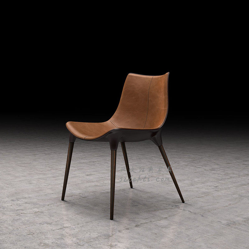 Nordic designer creative shape Diana light luxury chair home comfortable back leisure glass meal art chair