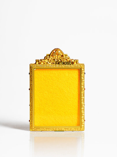 Factory Direct Sales Tangka Double-Sided Glass Case Fully Inlaid with Diamonds Gold-Plated Gawu Box Men's and Women's Jewelry Pendant Box