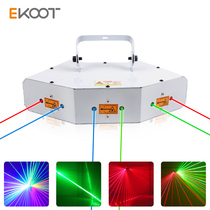 6-hole laser stage light red green and blue beam scanning KTV bar flash full color six-eye fan-shaped laser light