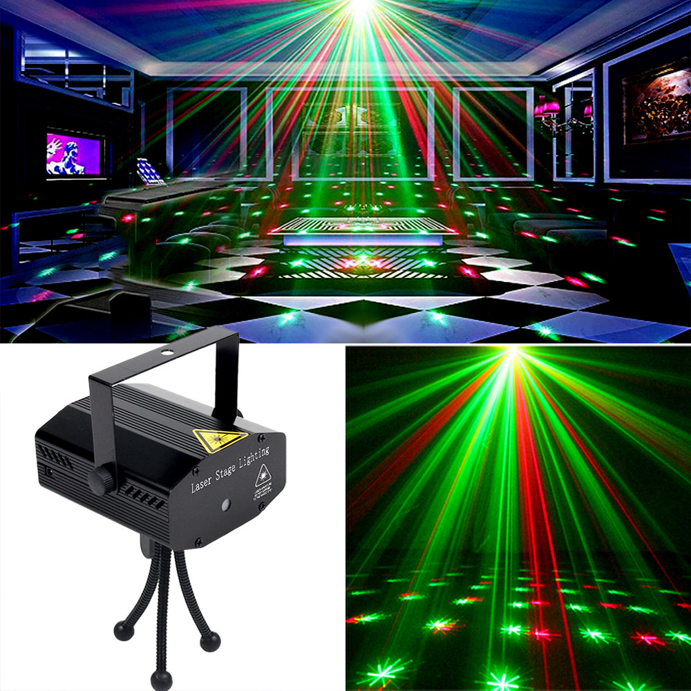 EKOOT small mini stage laser light red and green dynamic starry sky KTV bar car-mounted projection DJ