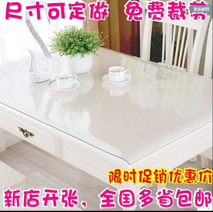 Flowers 50 * 100PVC waterproof table cloth soft glass plastic table table cushion free tea table mat transparent frosted crystal