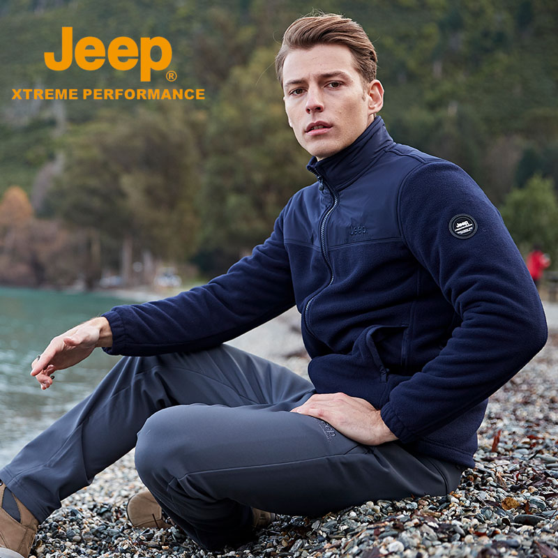 Jeep Gip Rocking grain suede male suede Coral Fleece thickened Assault Jacket Liner Bifacial Suede Sweater Jacket Jacket Jacket