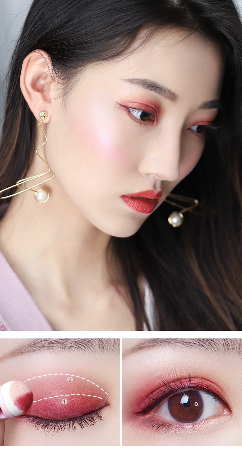 Lười mắt bóng món ăn màu đất long lanh đặt đơn sắc sa mạc tăng net đỏ lắc âm thanh ngọc trai mờ tương đương phấn mắt thỏi