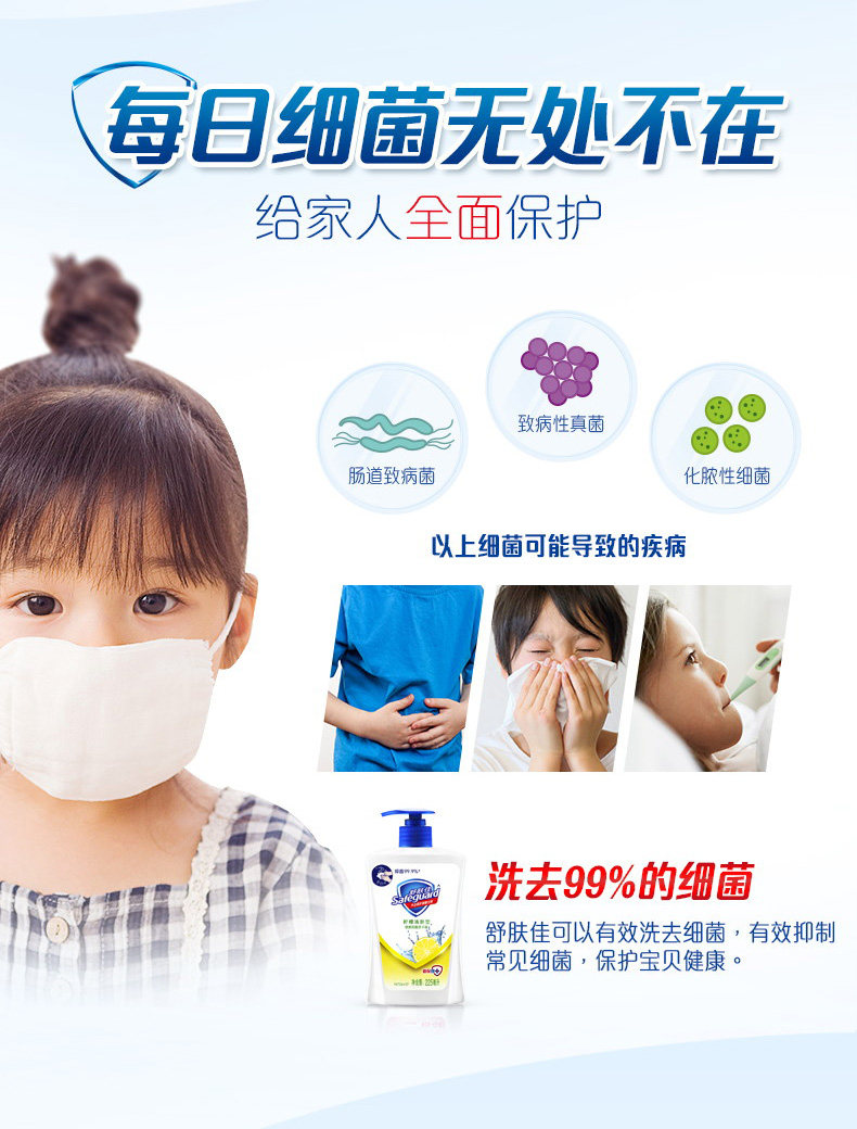 舒肤佳柠檬清香洗手液 家用消毒杀菌便携式清香型儿童抑菌家庭装 舒肤佳柠檬清香洗手液 家用消毒杀菌便携式清香型儿童抑菌家庭装