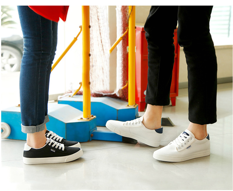 Giày nam size lớn 44 45 46 yard giày vải tăng Giày thông thường màu rắn Giày nhỏ màu trắng Giày nam màu đen - Plimsolls giay the thao