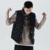 Dill mùa đông đường phố hip hop lỏng cotton vest nam và nữ với cùng một đoạn trung tính vest xu hướng retro mẫu đôi áo ba lổ Áo vest cotton