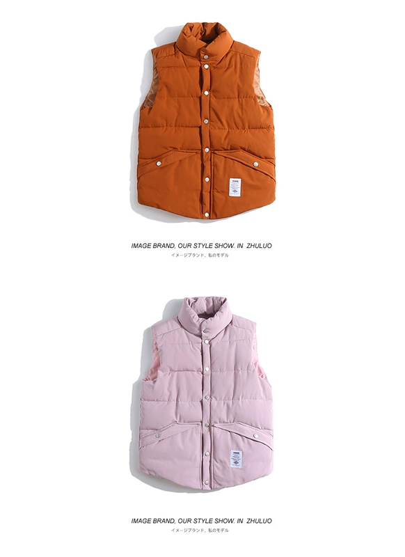 Dill mùa đông đường phố hip hop lỏng cotton vest nam và nữ với cùng một đoạn trung tính vest xu hướng retro mẫu đôi áo ba lổ