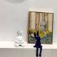 Modern Minimalist Cartoon White Rabbit High-Value Ornament for Sideboard, Wine Cabinet, Display Cabinet, Children's Room Decoration