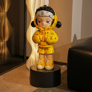 茉莉卫衣女孩潮流卡通轻奢高端客厅大摆件电视柜沙发旁落地装饰品