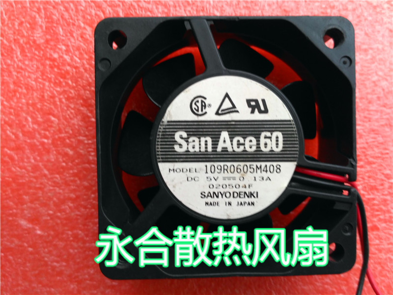 San ace 60 5V 109R0605M408 5V 13A 0 6cm 6cm computer host shell CPU fan