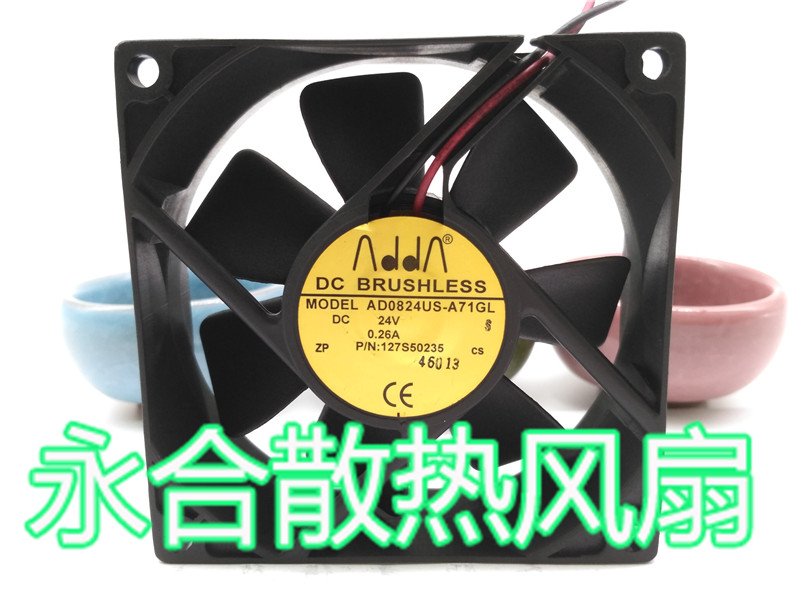 ADDA AD0824US-A71GL 0 24V 26A 8025 8025 8cm 8cm inverter Power Supply 2 Line Fan