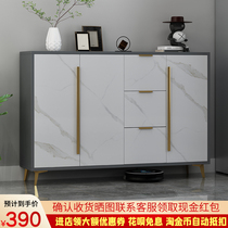Light luxury minimalist sideboard modern simple wall cupboard restaurant multifunctional storage imitation marble pattern