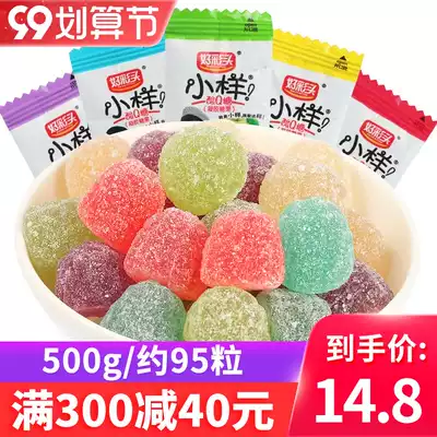 Good color head trial bag acid q sugar 500g bag water Juice qq rubber jelly candy children candy bulk snacks love candy