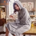 Áo ngủ nhung san hô mùa đông nữ dài Đêm đầm