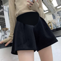 Pregnant woman shorts for autumn and winter outside wearing boomer broadlegged pants autumn winter clothing pregnant women pants winter fashion out to beat bottom shorts