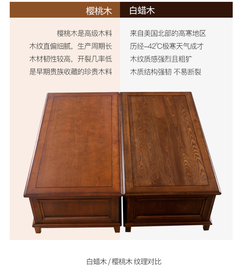 Bàn cà phê gỗ Mỹ Bắc Âu đơn giản căn hộ nhỏ bàn cà phê nhỏ tro gỗ phòng khách retro bàn trà bàn trà - Bàn trà bàn trà kính