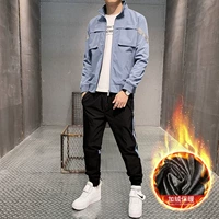 Синий флисовый комплект