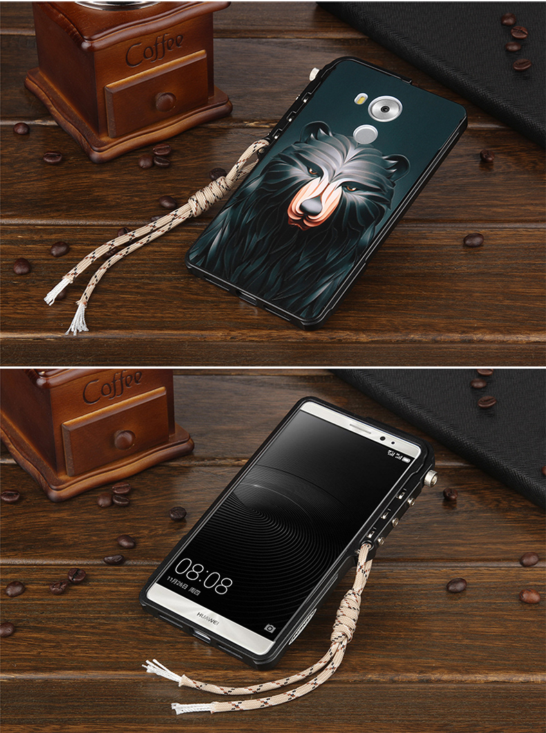 KANENG Mechanical Arm Trigger Aluminum Bumper Metal Frame Case Cover for Huawei Mate 8