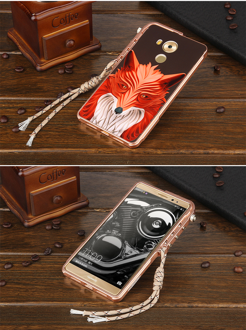 KANENG Mechanical Arm Trigger Aluminum Bumper Metal Frame Case Cover for Huawei Mate 8