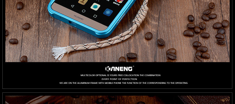 KANENG Mechanical Arm Trigger Aluminum Bumper Metal Frame Case Cover for Huawei Mate 7
