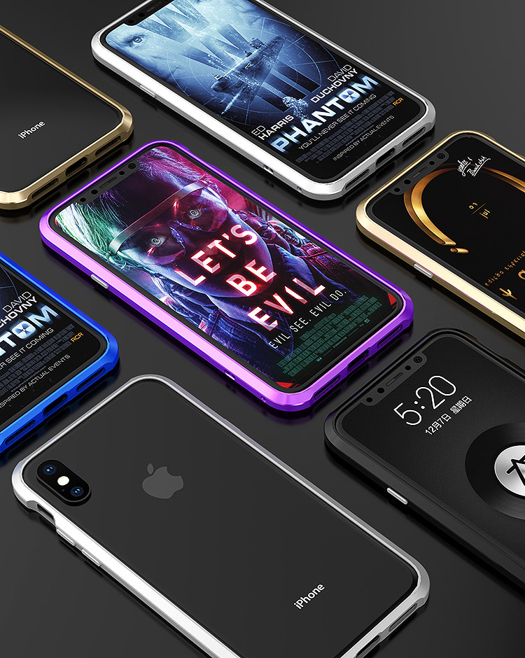 GINMIC Sword Slim Light Aluminum Frame Metal Bumper Case for Apple iPhone X