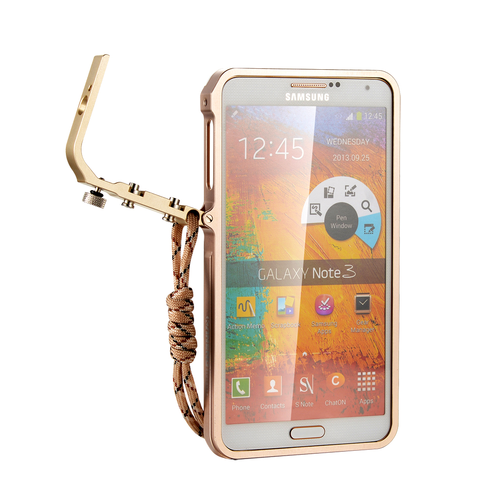 KANENG Mechanical Arm Trigger Aluminum Bumper Metal Frame Case Cover for Samsung Galaxy Note 3 N9000