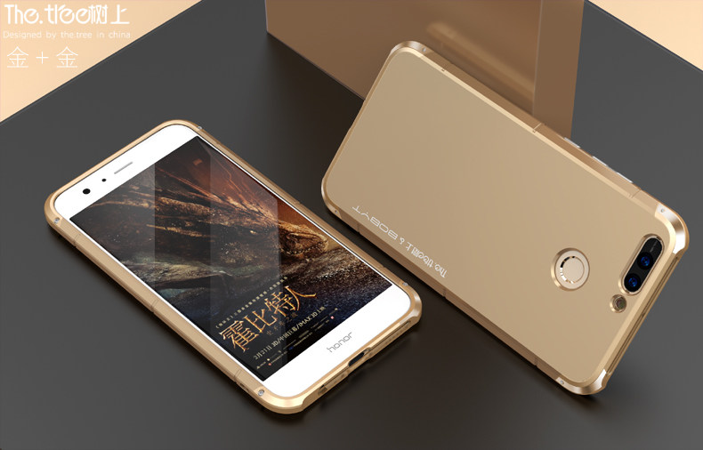 GINMIC Shield Aluminum Metal Frame Hard PC Back Cover Case for Huawei Honor V9 / Huawei Honor 8 Pro