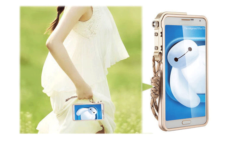 KANENG Mechanical Arm Trigger Aluminum Bumper Metal Frame Case Cover for Samsung Galaxy Note 4 N9100
