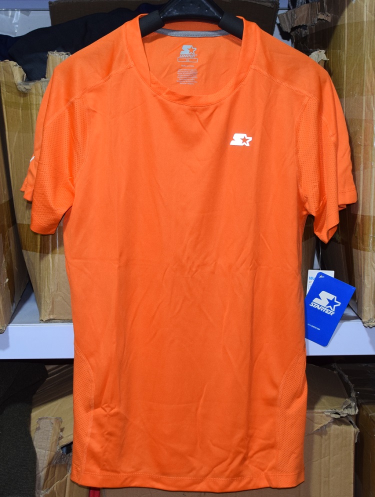 Man's slim speed dry and breathable splicing short sleeve T-shirt
